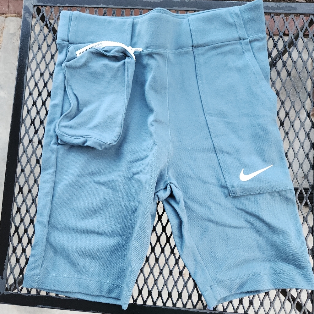 Nike Sportswear Tech Pack Bike Shorts- dark teal green